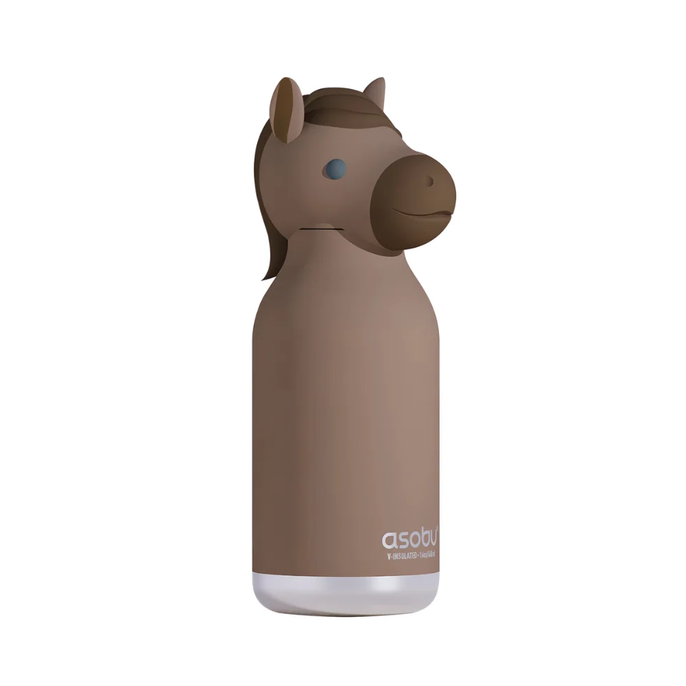 Asobu Termoflaske med sugerør Bestie - Hest 460 ml