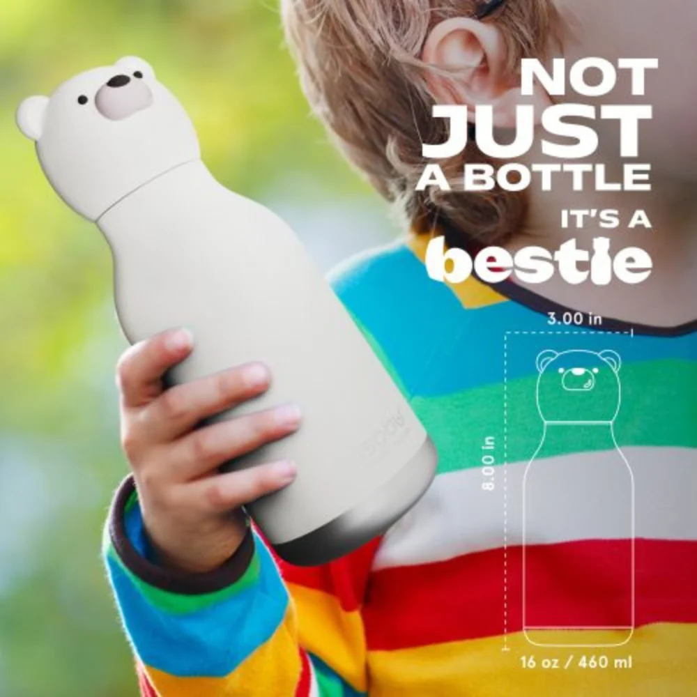 Asobu Termoflaske med sugerør Bestie - Isbjørn 460 ml
