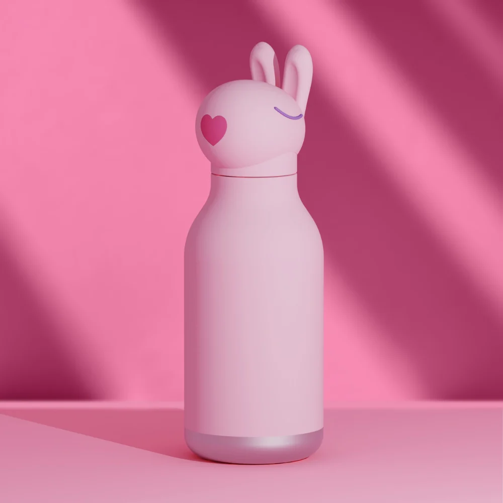 Asobu Termoflaske med sugerør Bestie - Kanin 460 ml