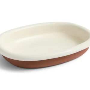 Barro Oval fad, Off-white - L36 cm