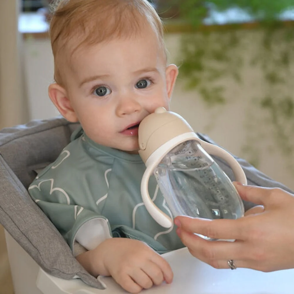 Beaba Baby non-cap tritan Bidon med sugerør 300 ml Clay Earth