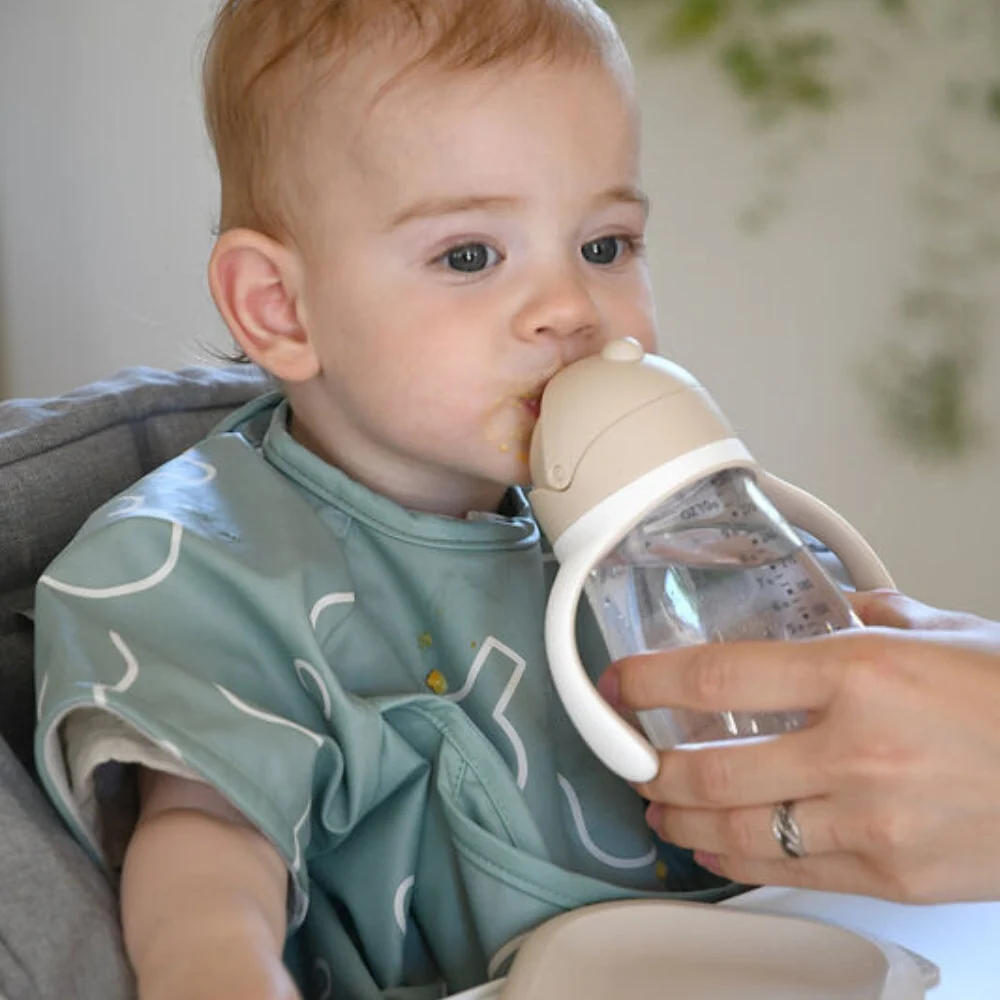 Beaba Baby non-cap tritan Bidon med sugerør 300 ml Clay Earth
