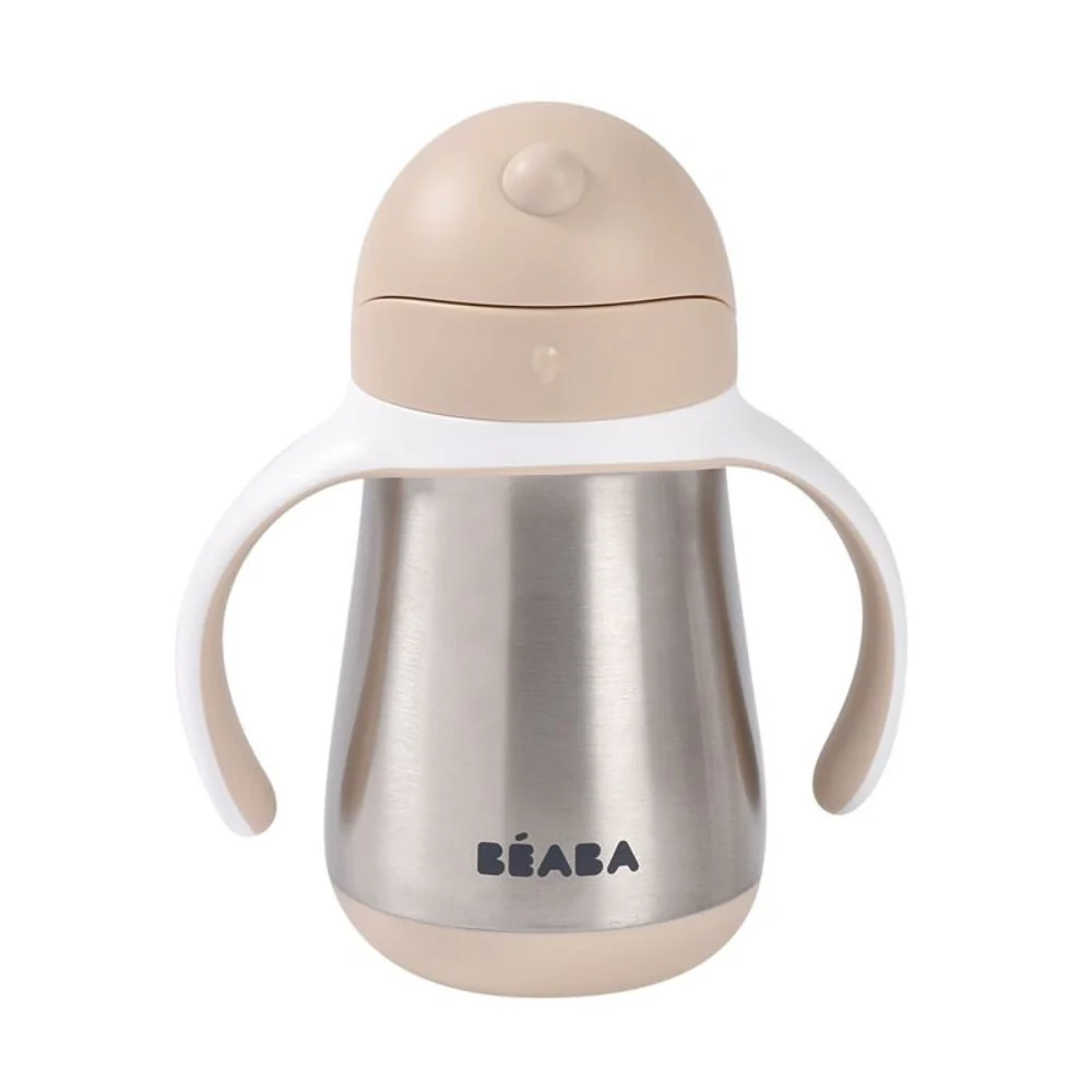 Beaba Baby termoflaske med sugerør 250 ml Clay Earth