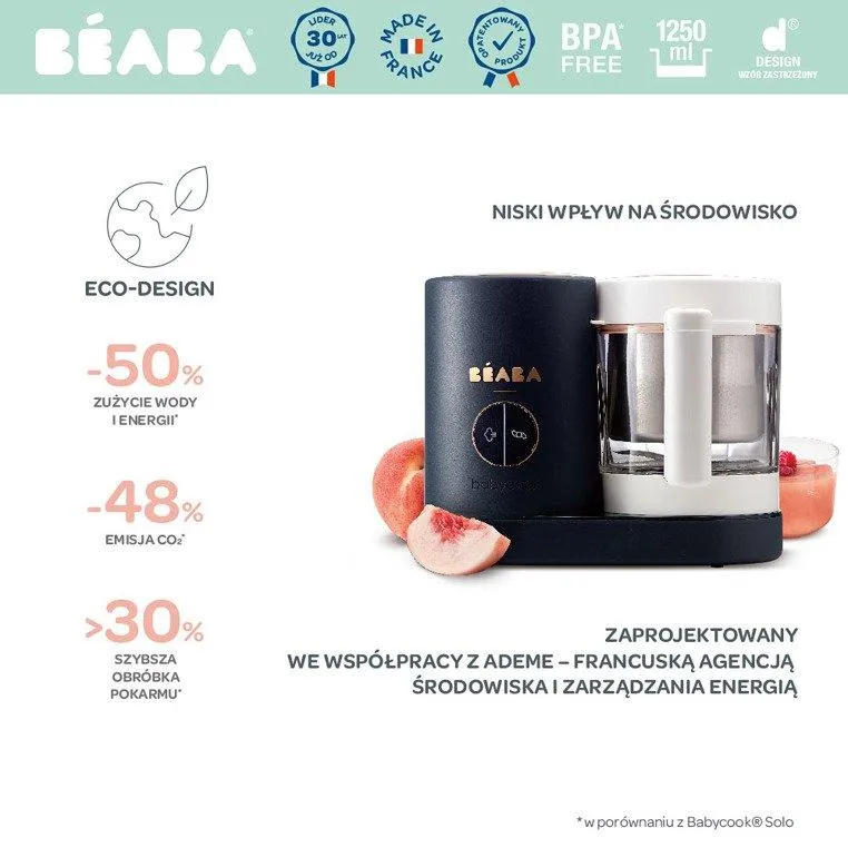 Beaba Babycook® Neo 4-i-1 blenderen og madlavningsapparat Natblå