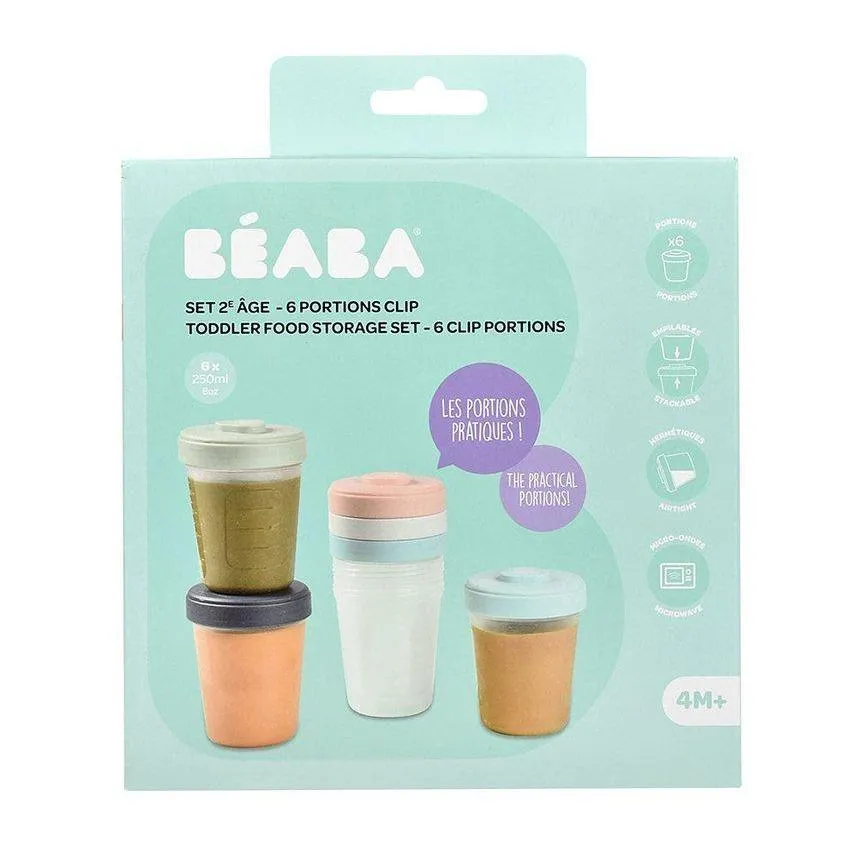 Beaba Clip krukke sæt 6 stk. (6x250ml)