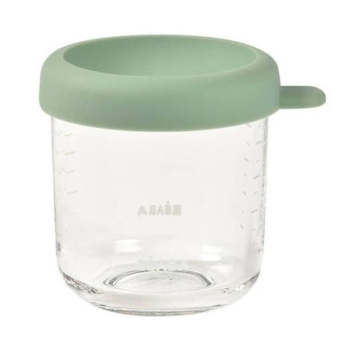 Beaba Glasbeholder med låg Salviegrøn 250 ml