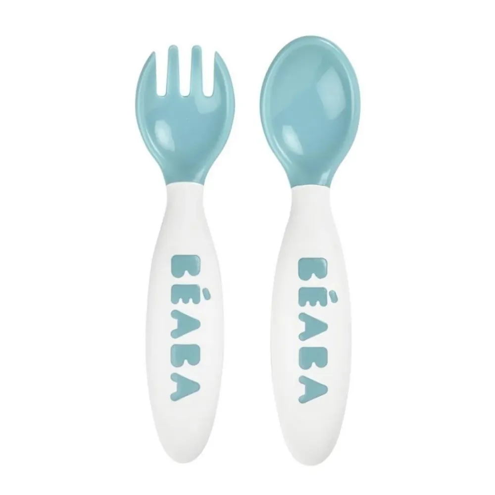 Beaba Plastbestik i etui, blå