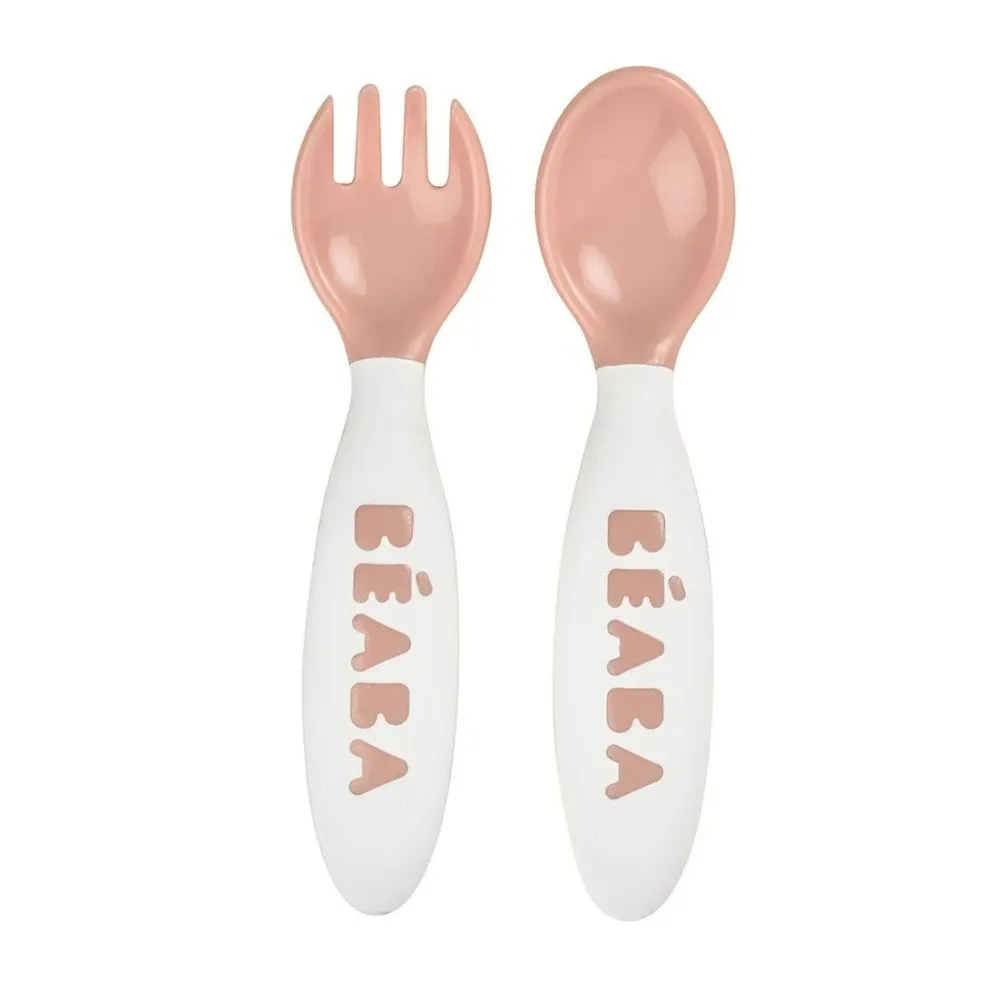 Beaba Plastbestik i etui nude