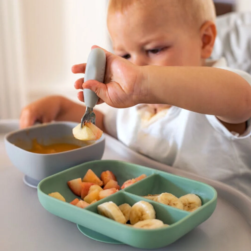 Beaba Rustfrit stål babybestik Velvet grå