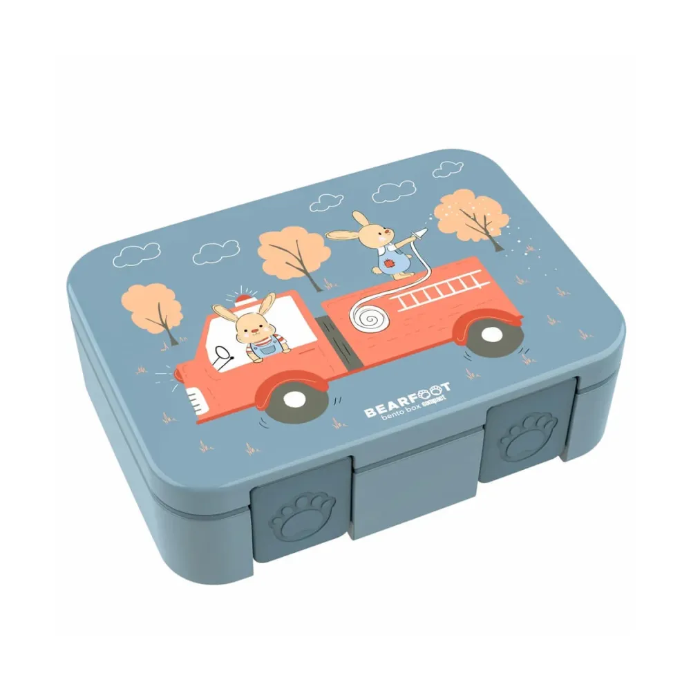 Bearfoot Bento COMPACT Madkasse, 650 ml - Blå Brandvæsen