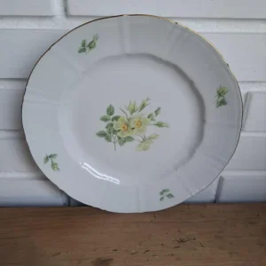 Bing & Grøndahl. Klitrose, Flad tallerken 24,5 cm. #25/325