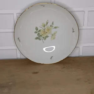 Bing & Grøndahl. Klitrose, Rund skål 20 cm. #44 1. sort.
