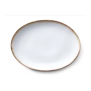 Bitz - Fad oval 45x34 cm grå/creme