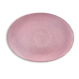 Bitz - Fad oval 45x34cm Grå/Light pink