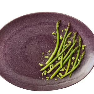 Bitz - Ovalt fad 45x34cm sort/lilla