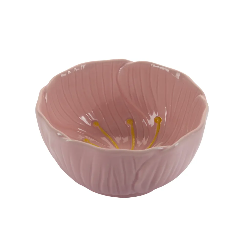 Blomster skål, rosa - D11 cm.