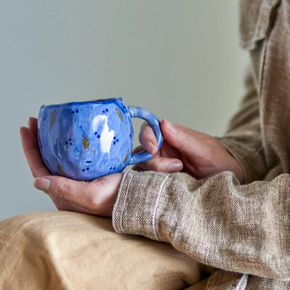 Bloomingville Kaffe- og tekrus Pippine Blå