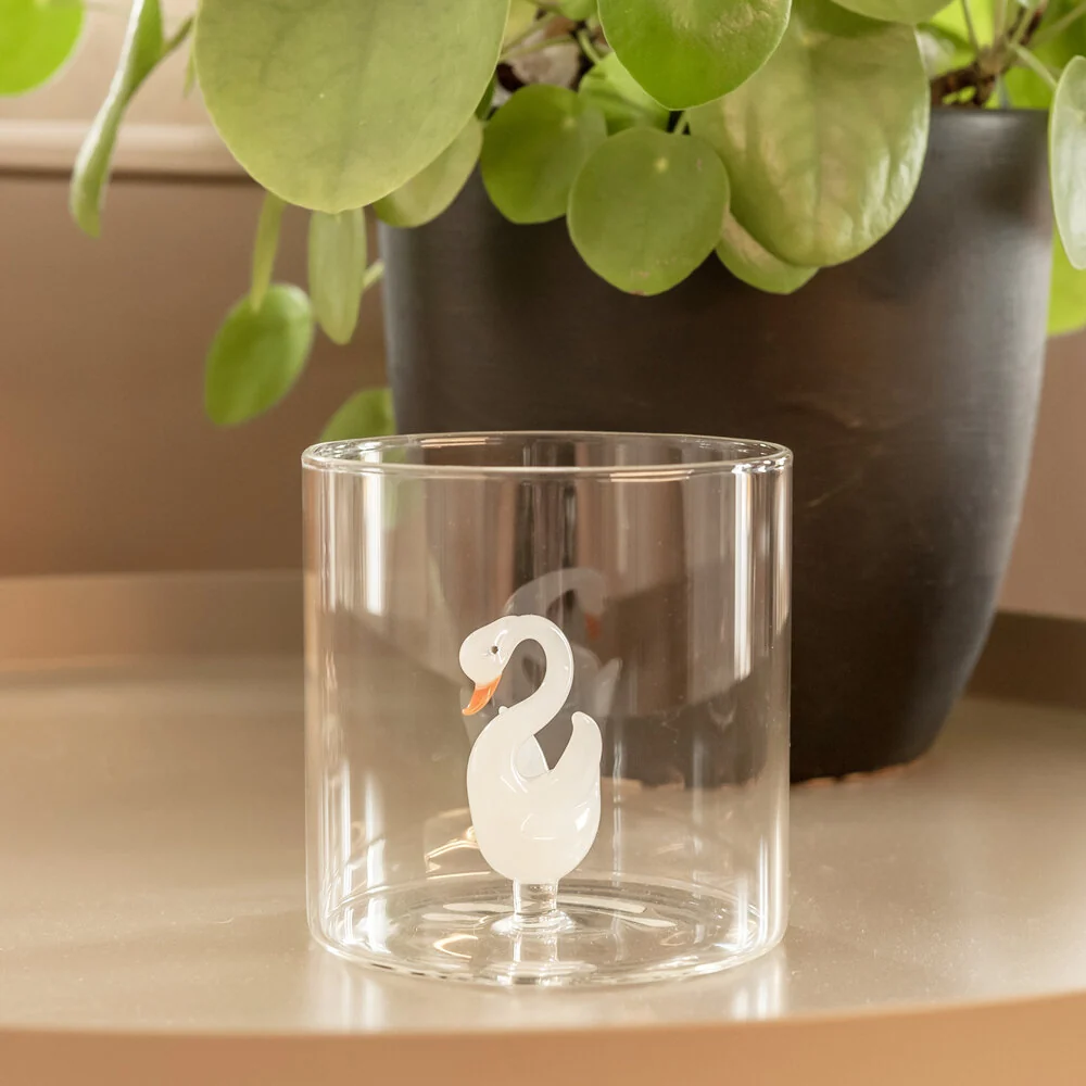 Borosilicate glas, svane - 250 ml.