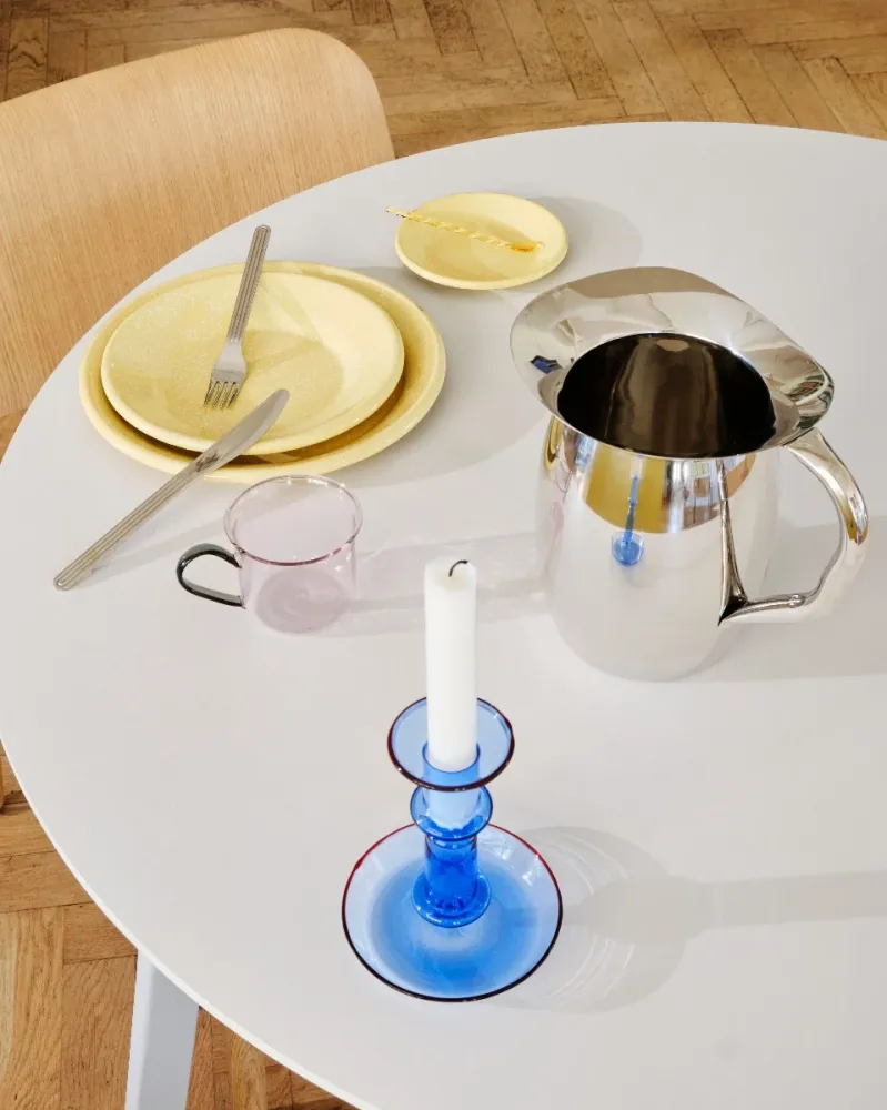 Borosilicate kop, pink - sæt af to