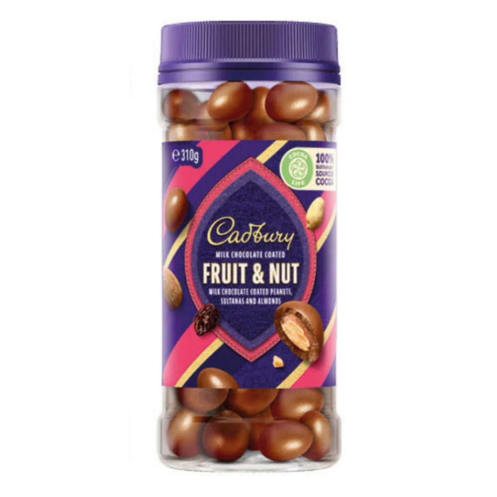 Cadbury Milk Chocolate Fruit and Nut Jar 310G