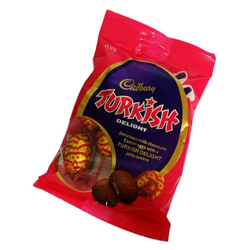 Cadbury Turkisk Delight Mini Eggs 117G (ca. 10 æg/taske)