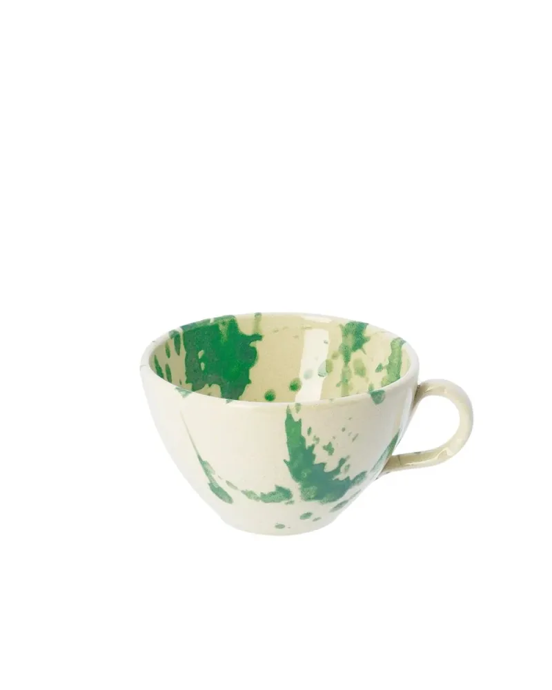 Cappuccino keramik kop - Forest Green Splash