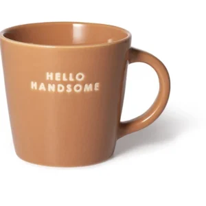 Ceramic cappucino cup 250ml - HELLO HANDSOME terracotta