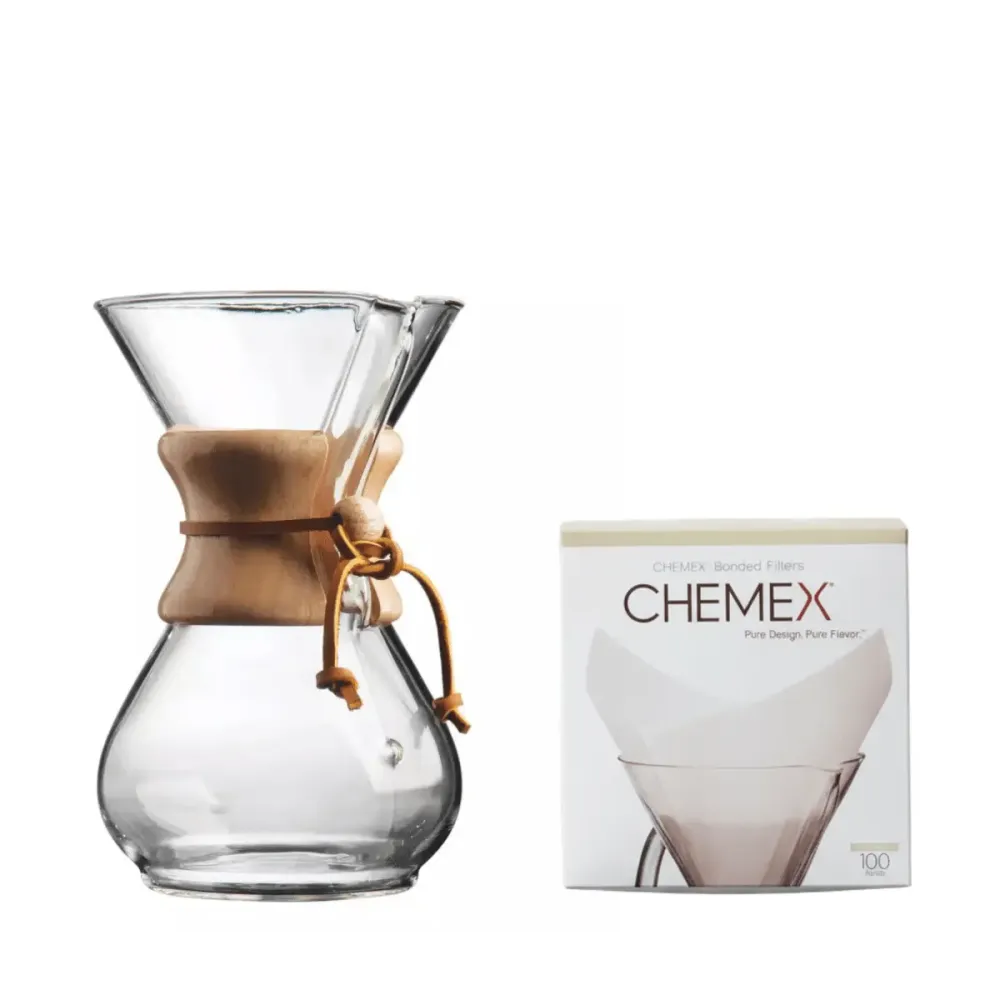 Chemex til 6 kopper + 100 stk filtre