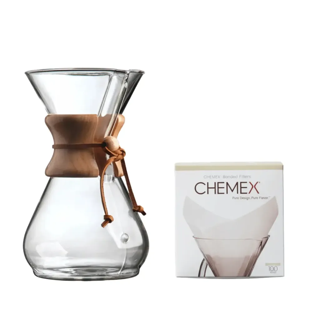 Chemex til 8 kopper + 100 stk filtre