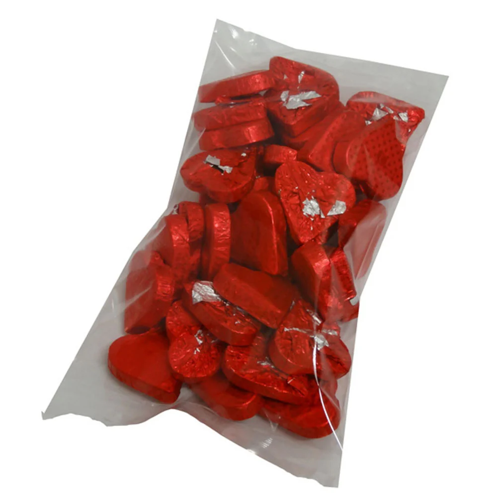 Chocolate Gems Romeo Hearts Præget rød folie 1 kg (APX 39pc)