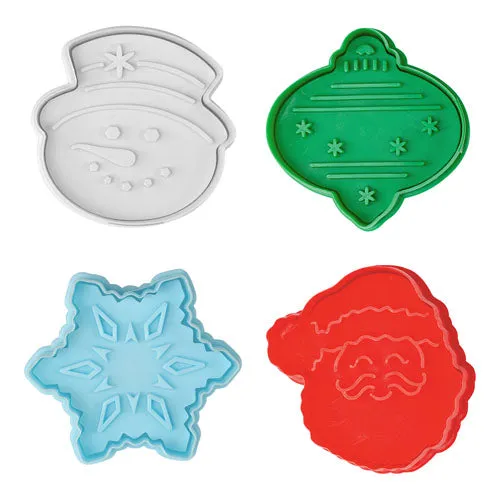R&M Christmas 3D Cookie Stamper (sæt af 4)