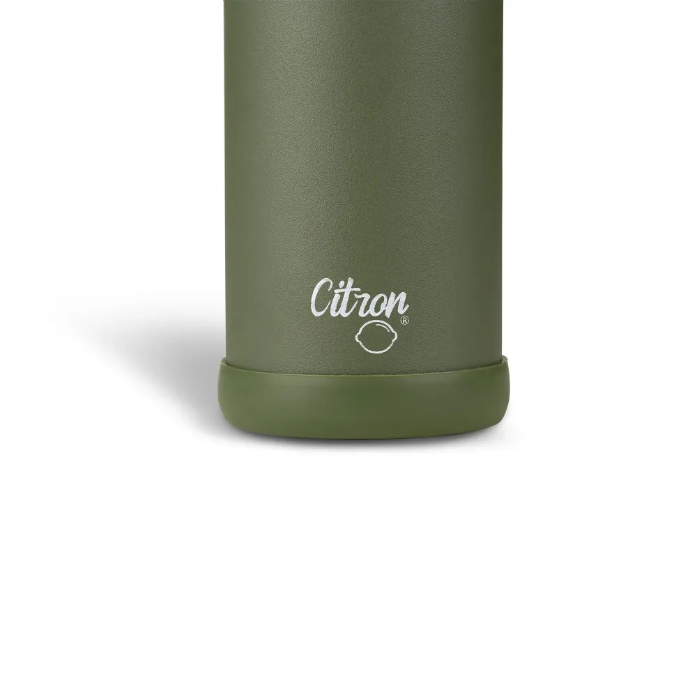 Citron rustfri stål termoflaske 350 ml grøn