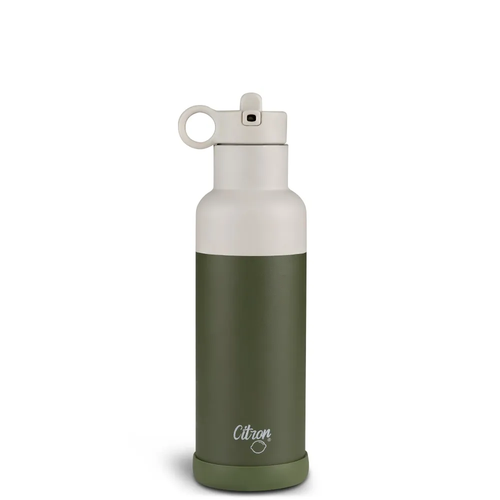 Citron rustfri stål termoflaske 500 ml olivengrøn