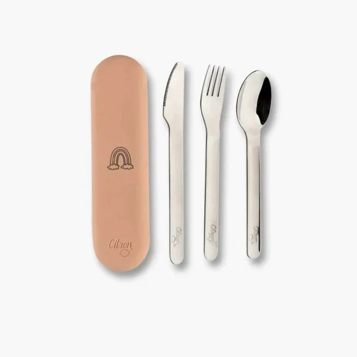 Citron rustfrit stål bestiksæt Blush Pink