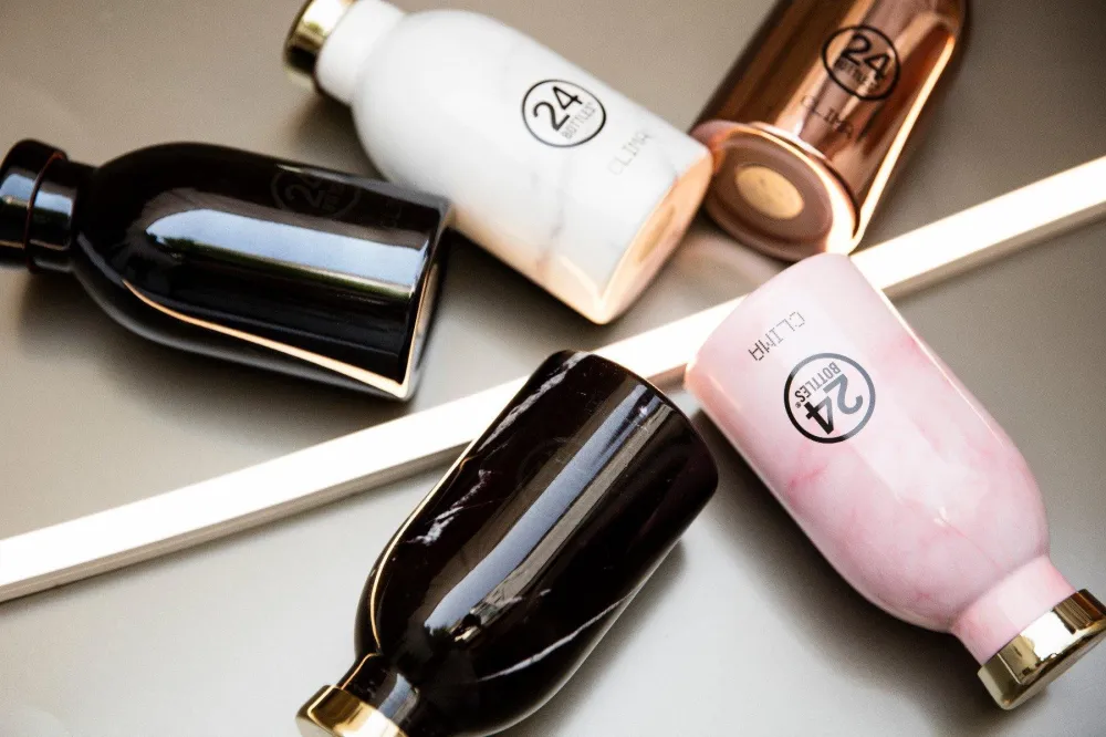 Clima flaske, Pink marble - 330 ml.