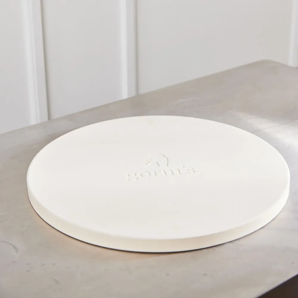 Cordierit pizzasten - Ø: 38 x 2 cm.
