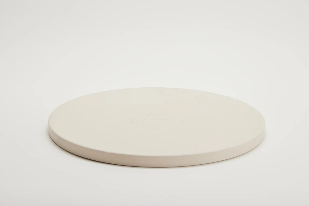 Cordierit pizzasten - Ø: 38 x 2 cm.