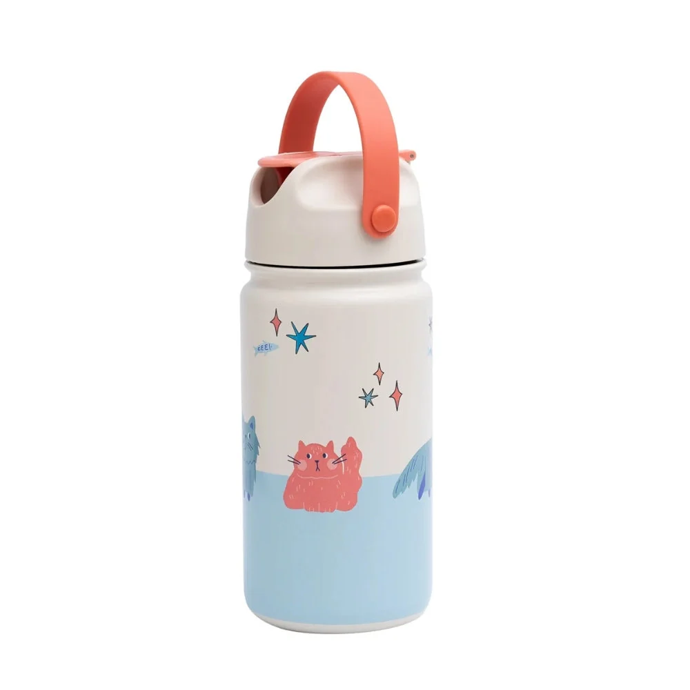 Cotton Cloud børneflaske i rustfrit stål Meowtiful Cats 420 ml