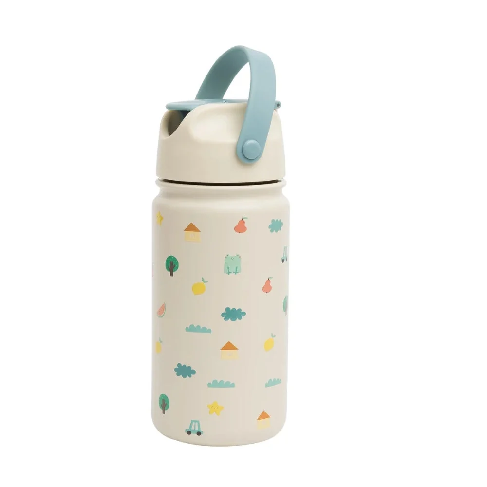 Cotton Cloud børneflaske i rustfrit stål, Tiny Bits, 420 ml
