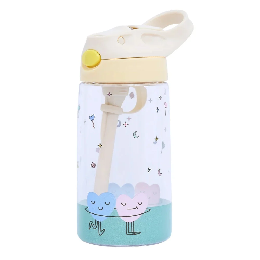 Cotton Cloud børneflaske i Tritan med dansende hjerter, 480 ml
