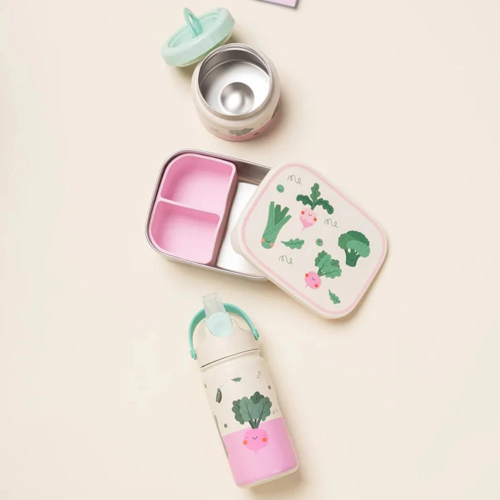 Cotton Cloud rustfrit stål Veggie Pals børneflaske 420 ml