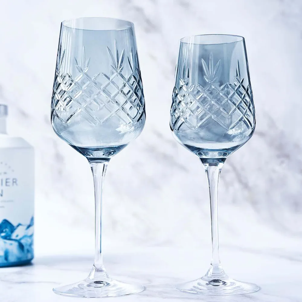 Crispy Sapphire Monsieur rødvinsglas, blå, 2 stk - 45 cl