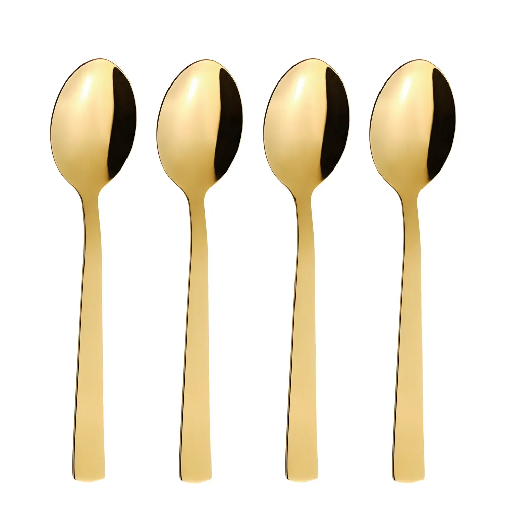 Dessertskeer, guldfarvet - 4 stk.