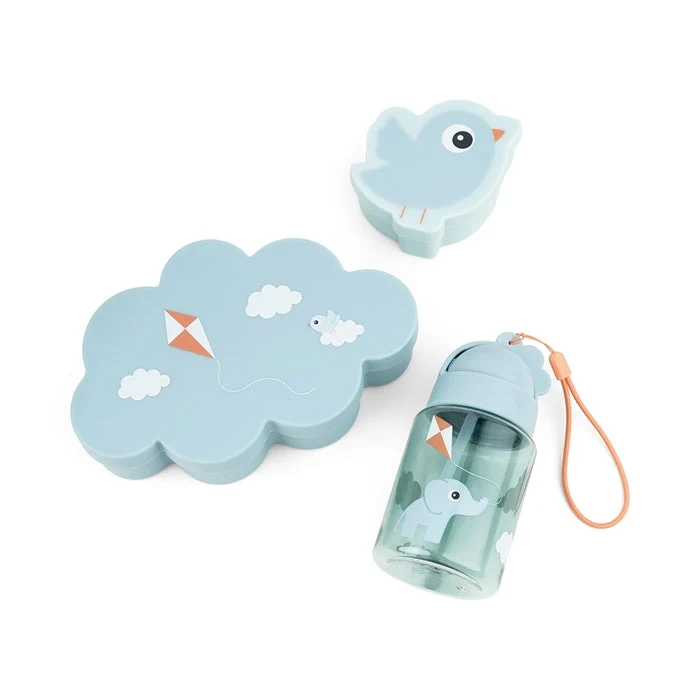 Done Deer baby madkasse og babyflaske sæt Playground Blue