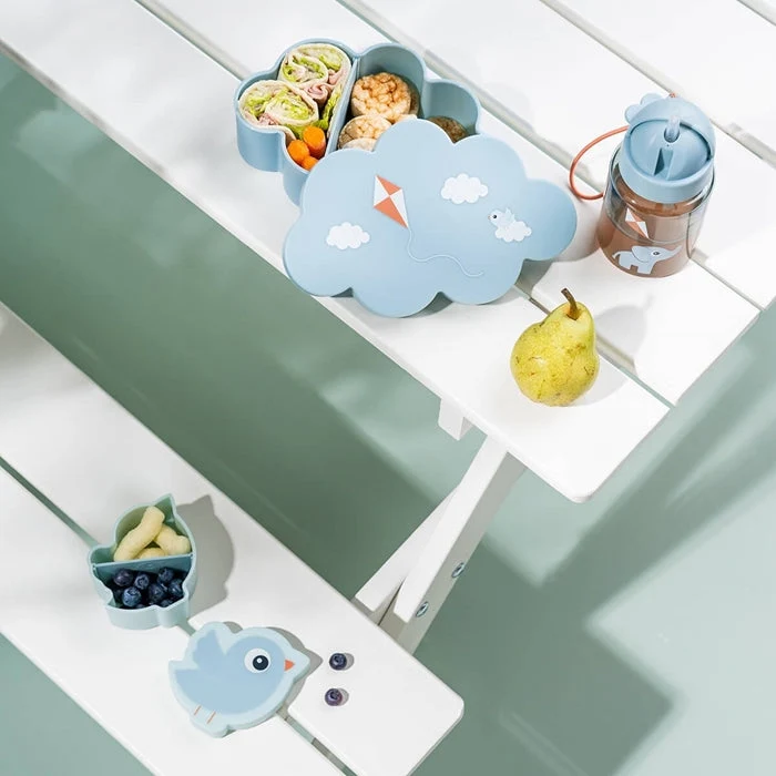 Done Deer baby madkasse og babyflaske sæt Playground Blue