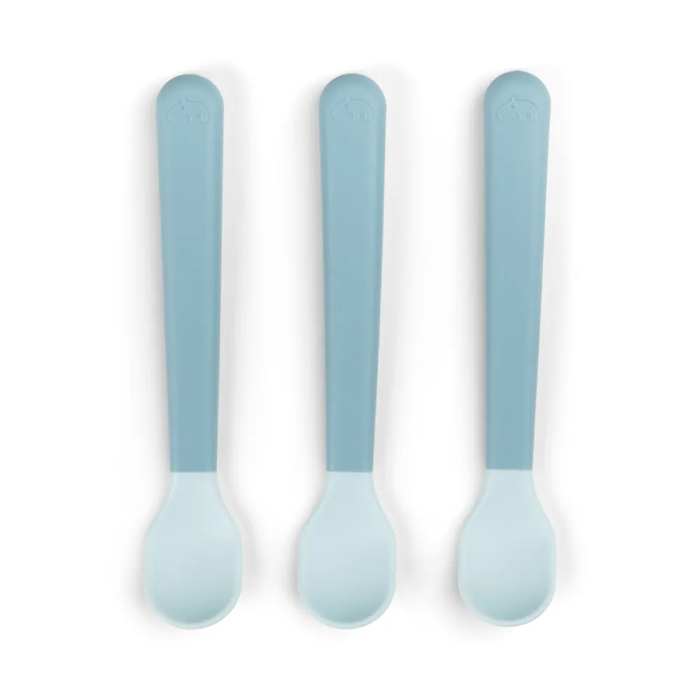 Done Deer Foodie Easy-grip Babyske, 3-pak - Blue