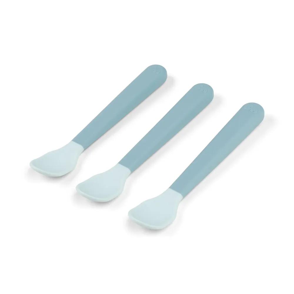 Done Deer Foodie Easy-grip Babyske, 3-pak - Blue