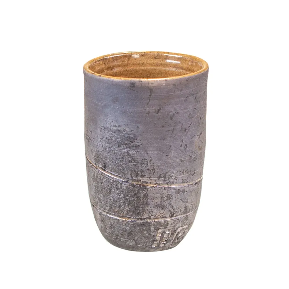 'Lønstrupkoppen' raku 11 cm honning Dorte Visby