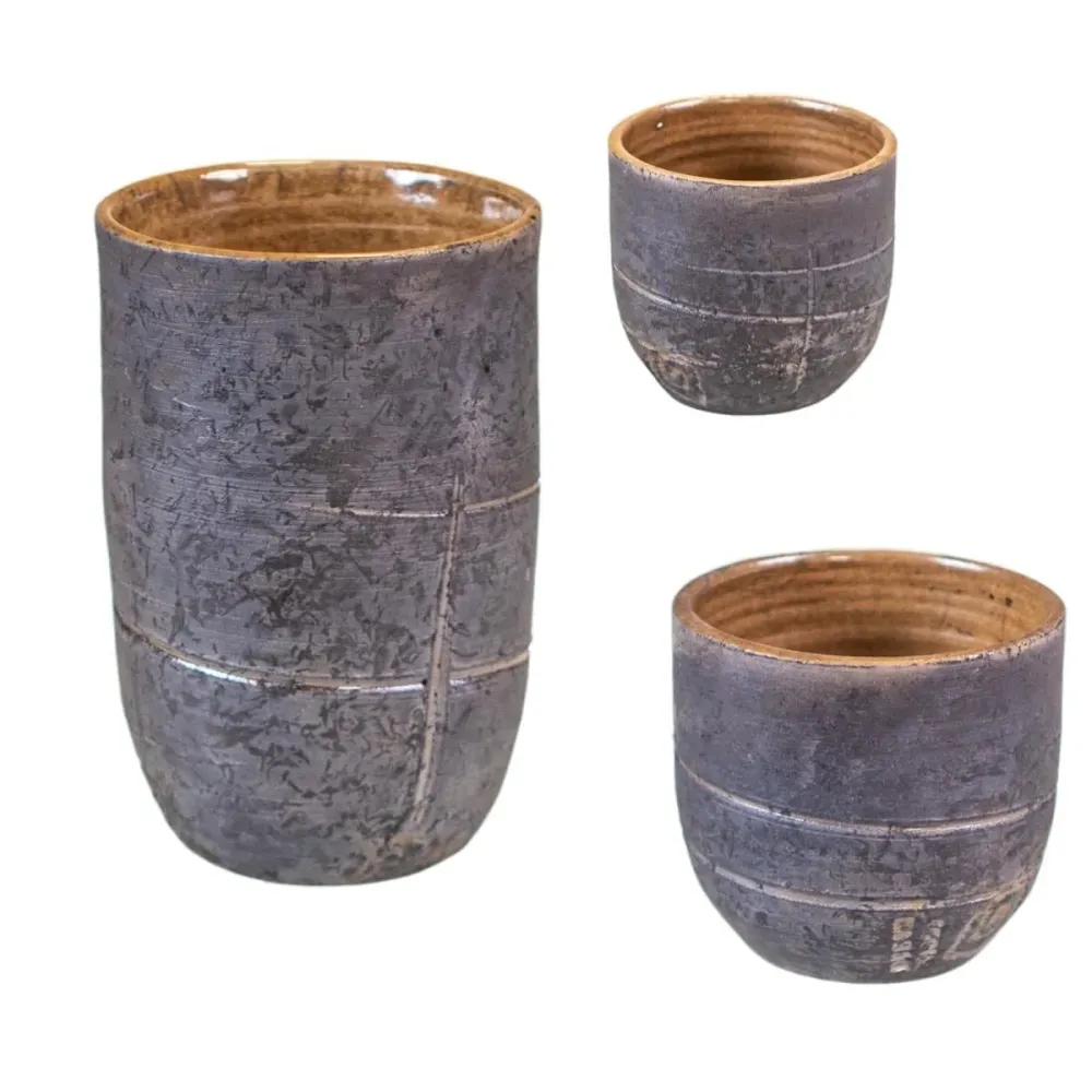 'Lønstrupkoppen' raku 8 cm honning Dorte Visby
