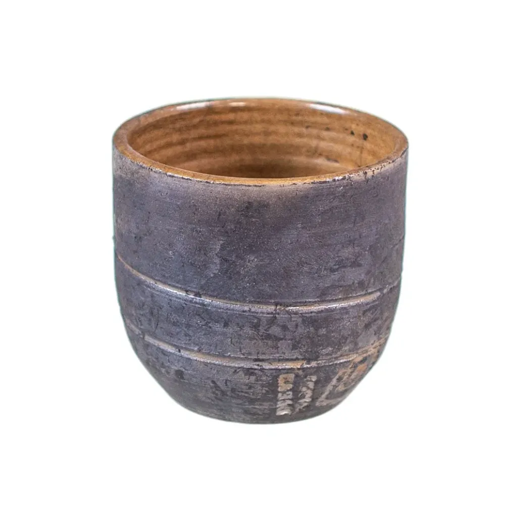 'Lønstrupkoppen' raku 6 cm honning Dorte Visby